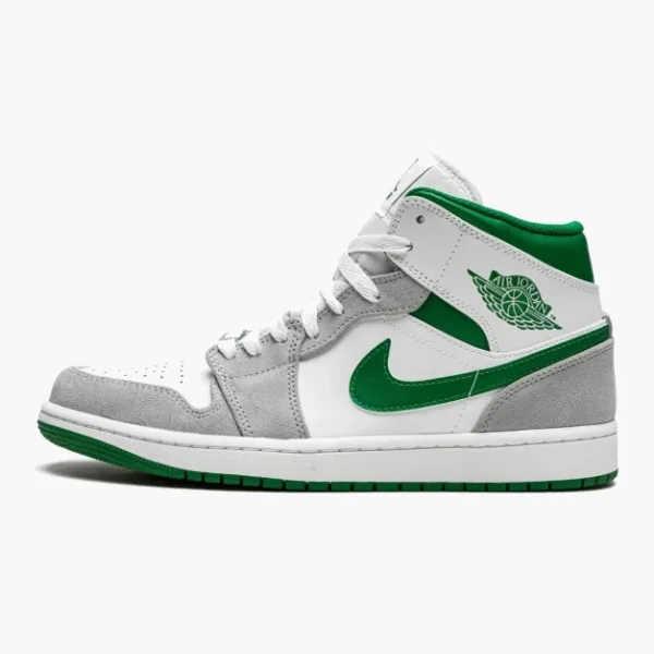 Air Jordan 1 Mid SE GS Grey Green