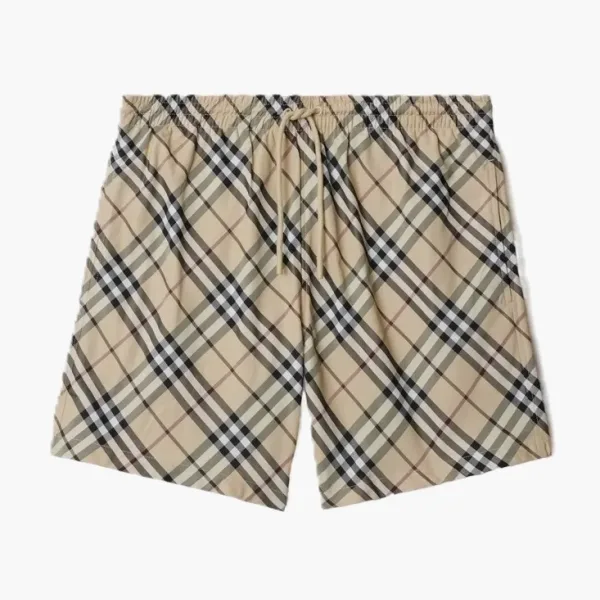 Burberry Check Swim Shorts  Alabaster