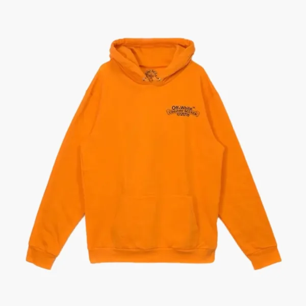 OFF-WHITE x Chrome Hearts 2018 Hoodie Orange/Black