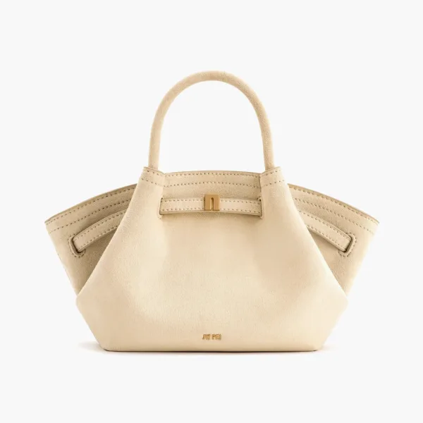 JW PEI Hana Mini Faux Suede Tote Bag Off White
