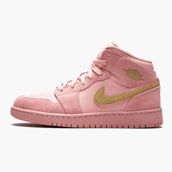 Air Jordan 1 Mid SE GS Coral Gold
