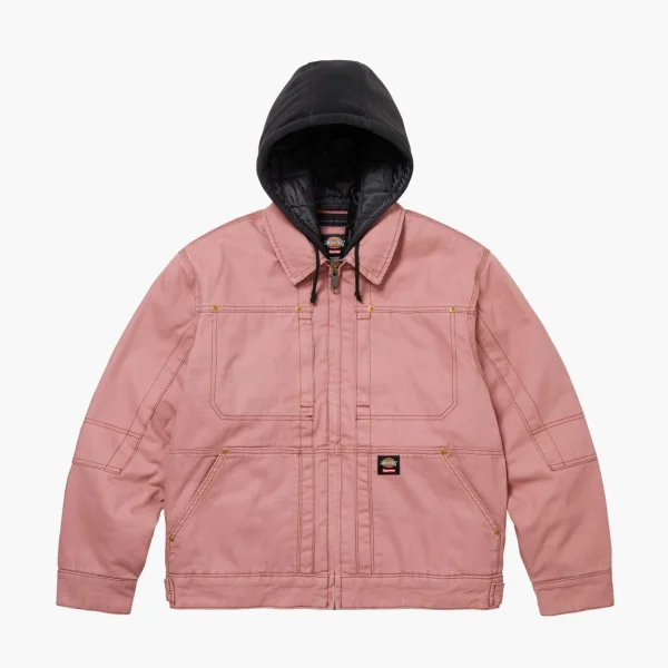 Supreme x Dickies Hooded Work Jacket Pink