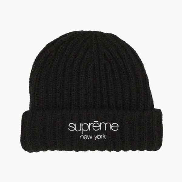 Supreme Ribbed Beanie Fw22 Black