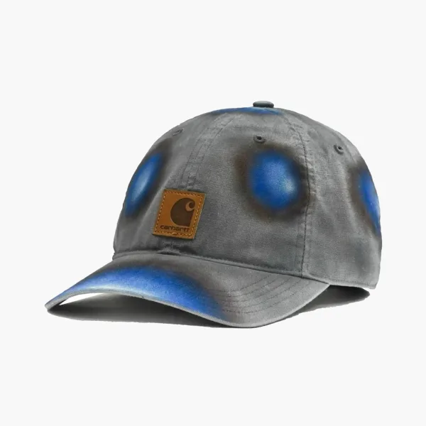 Carhartt Logo Cap Grey Blue Spray