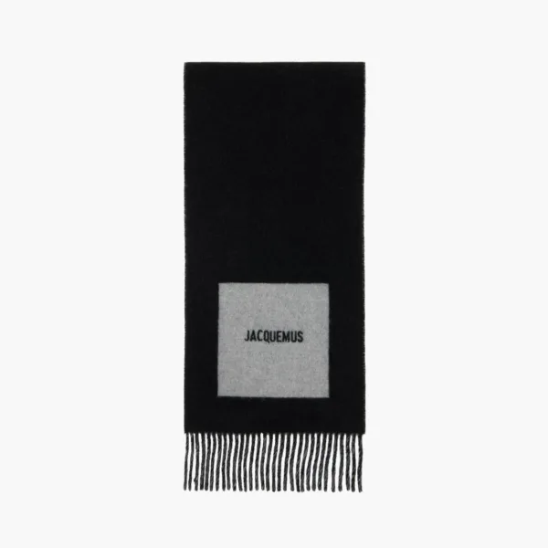 Jacquemus La Casa The Round Square Scarf Black
