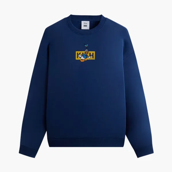 Kith For Mickey & Friends Cyber Monday Donald Duck Classic Logo Williams Crewneck Cyanotype