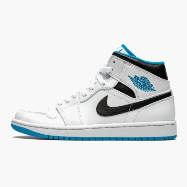 Air Jordan 1 Mid White / Laser Blue