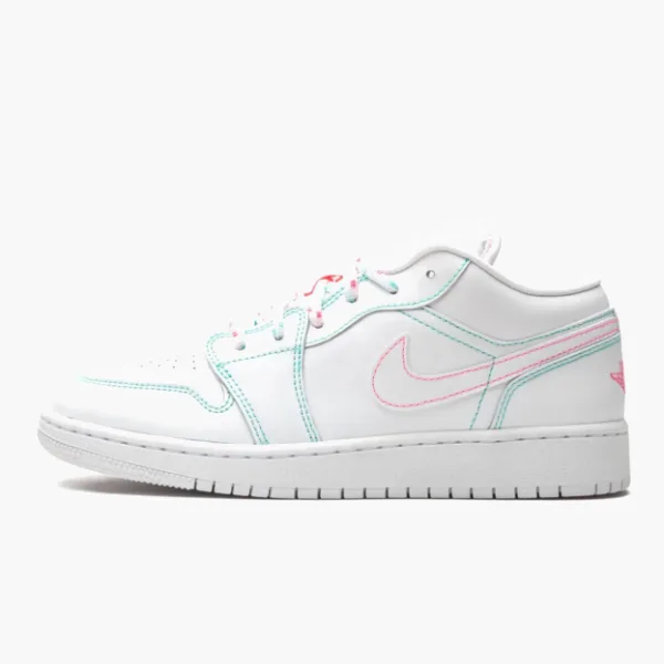 Air Jordan 1 Low GS Aurora Green / Pink