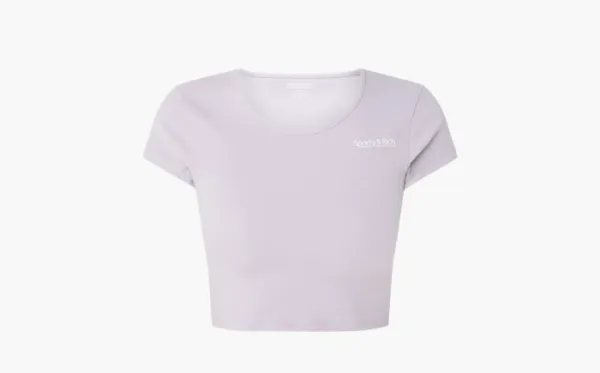 Sporty & Rich Crop Tops Purple White