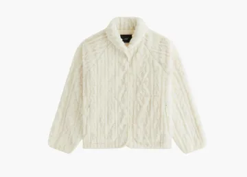 Kith Grayson Cable Sherpa Jacket Sandrift