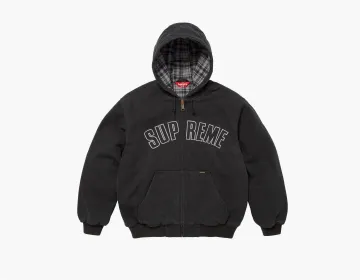 Supreme Reflective Arc Hooded Work Jacket Black
