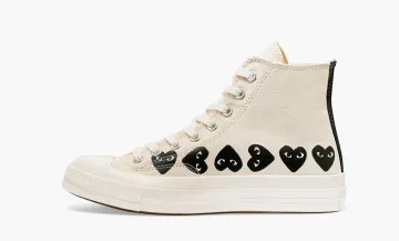 Comme des Garcons Play x Converse Chuck 70 High Multi Heart - Milk Black