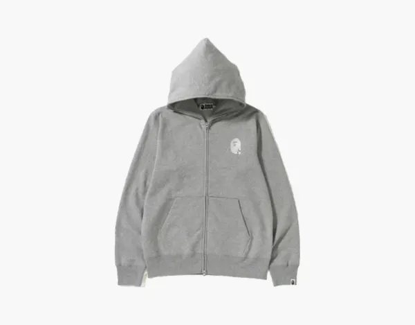 A Bathing Ape Ape Head Full Zip Hoodie Grey
