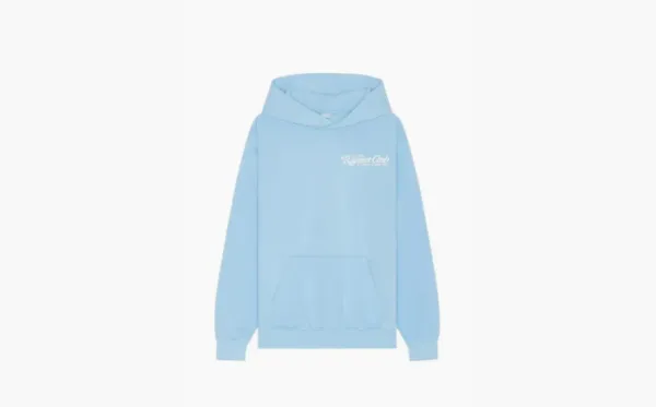 Sporty & Rich 94 Racquet Club Unisex Hoodie Blauw Light Blue