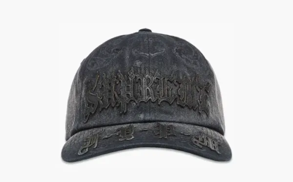 Supreme Leather Appliqué 6-Panel Black