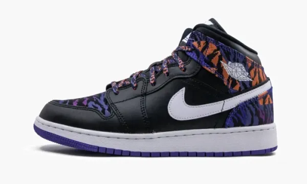 Air Jordan 1 Mid SE GS Tiger Stripe