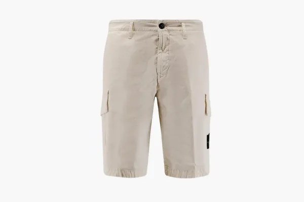 Stone Island Organic Cotton Bermuda Shorts Beige