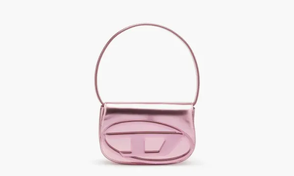 Diesel 1DR Shoulder Bag Mirrored Leather Pink