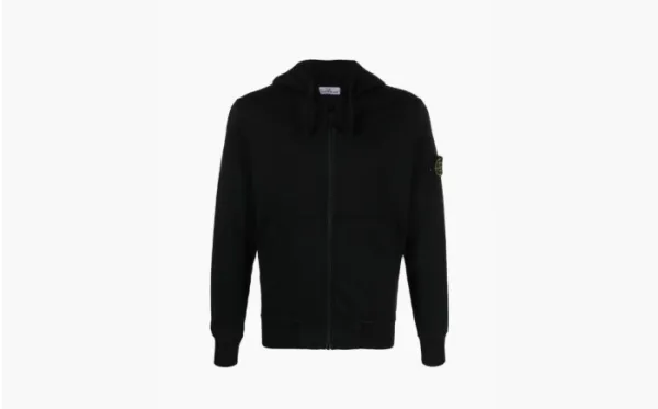 Stone Island Zip Hooded Sweatshirt "Black"