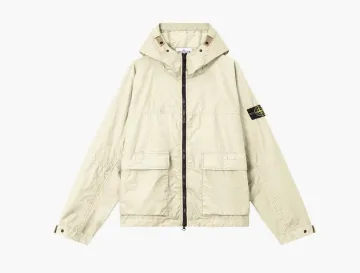 Stone Island Hooded Water Resistant Membrane Jacket Ivory