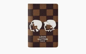  Louis Vuitton x Nigo Damier Ebene Passport Cover Brown