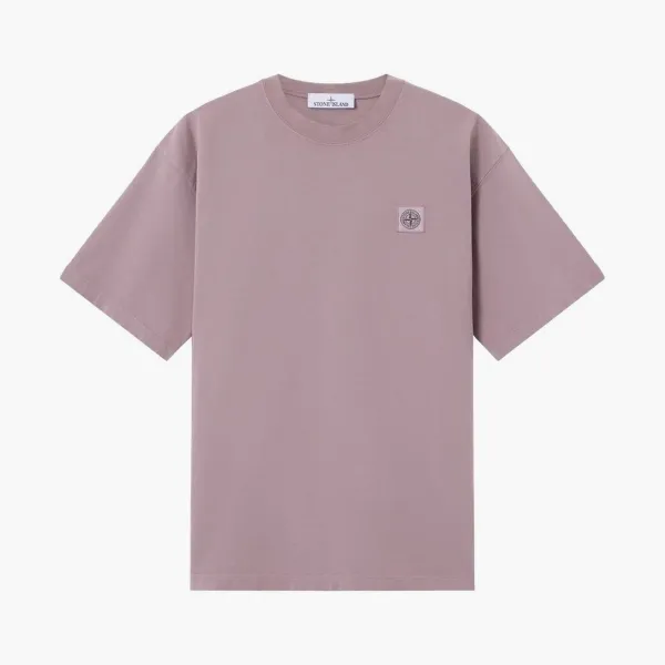 Stone Island Combed Organic Cotton Jersey Purple Grey