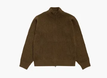 Stussy Patch Zip Sweater Green