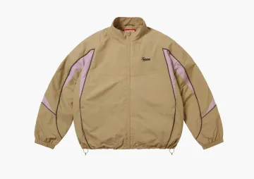 Supreme Contrast Piping Track Jacket Tan