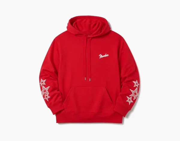 Number (N)ine Number9 Star Large Hoody Sweatshirt Red