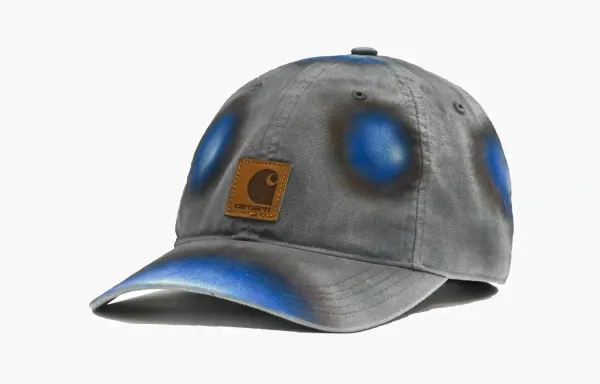 Carhartt Logo Cap Grey Blue Spray