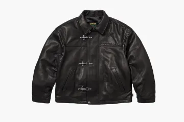 Supreme x Schott Leather Clip Jacket Black