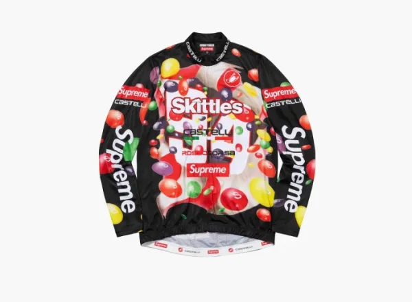 Supreme x Skittles x Castelli L/S Cycling Jersey Black