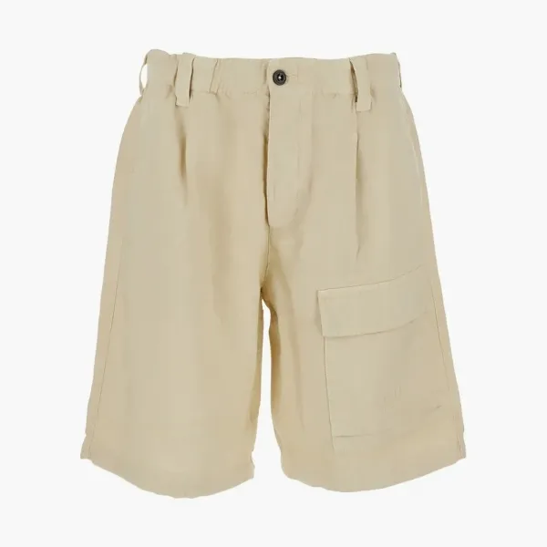 C.P. Company Lino Bermuda Cargo Shorts Sand Beige