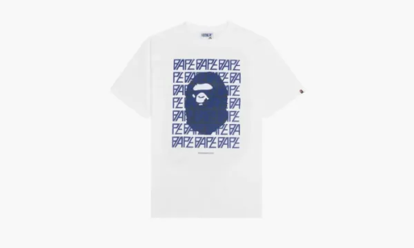 Bape Logo Monogram Tee White/Navy