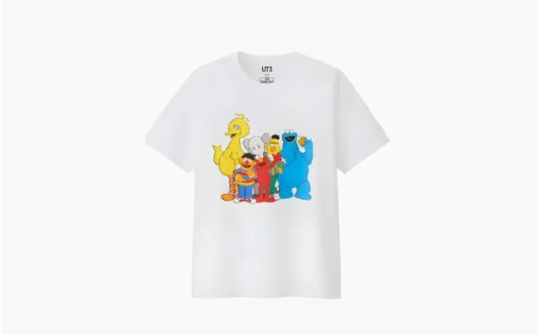 Kawsx Uniqlo x Sesame Street Group Tee White