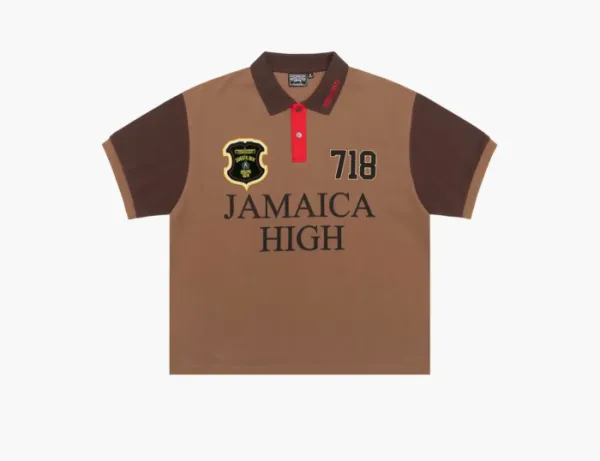 Stussy x Denim Tears Pique Polo Brown