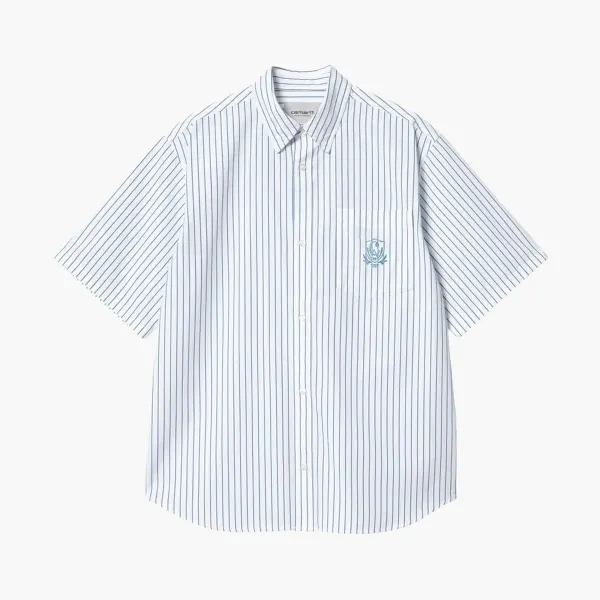Carhartt WIP Striped Short Sleeve Shirt Blue