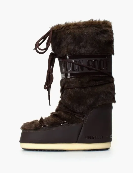 Moon Boot Classic Faux Fur Brown