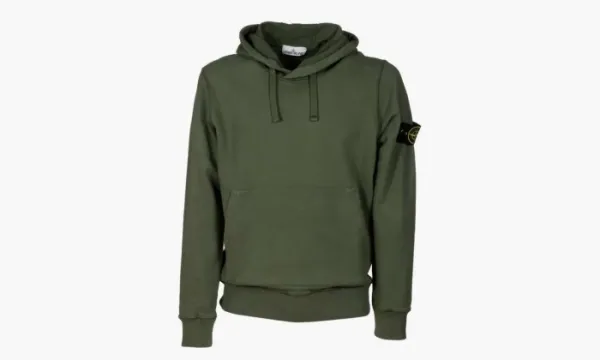 Stone Island Garment Dyed Popover Hoodie Sage