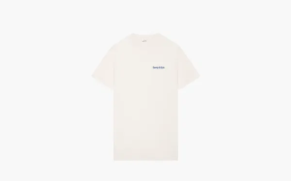 Sporty & Rich Classic Logo T Shirt SS21 Cream