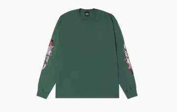Stussy Two Star Long-Sleeve Tee Pigment Dyed Pine