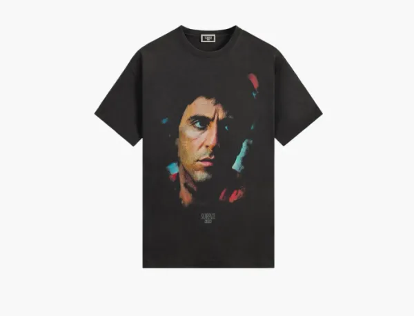 Kith For Scarface Tony Portrait Vintage Tee Black