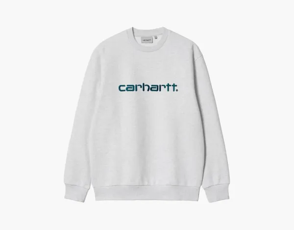 Carhartt WIP Logo Sweatshirt Ash Grey