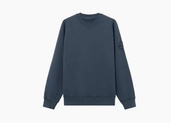 Stone Island Heavy Organic Cotton Fleese Ghost Sweatshirt Slate Blue