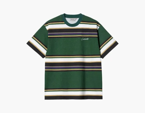 Carhartt WIP Rocky T-Shirt Green Stripe