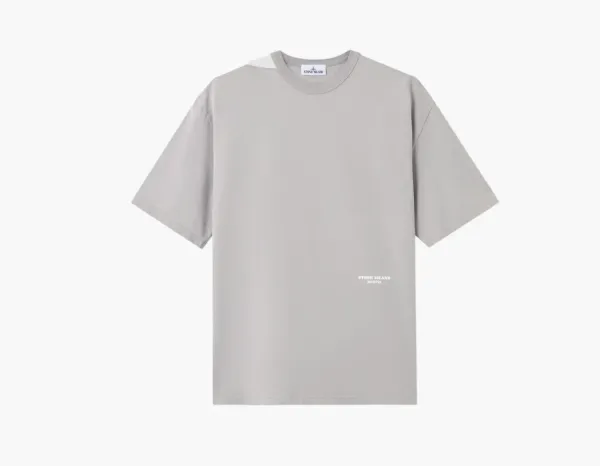 Stone Island Marina Combed Organic Cotton T-Shirt Gravel Gray