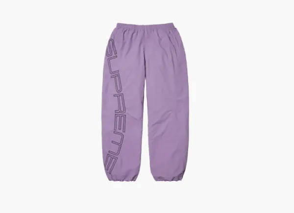Supreme  Spellout Embroidered Track Pant Dusty Purple