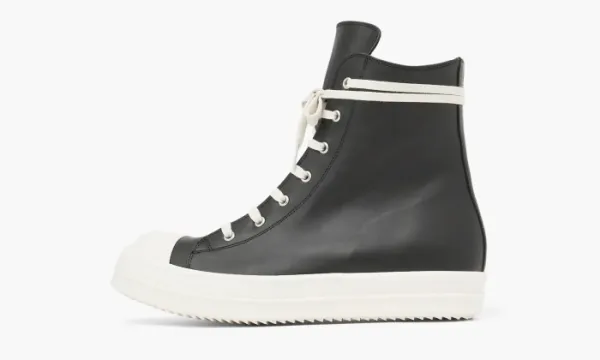 Rick Owens Leather High-top Sneakers Black