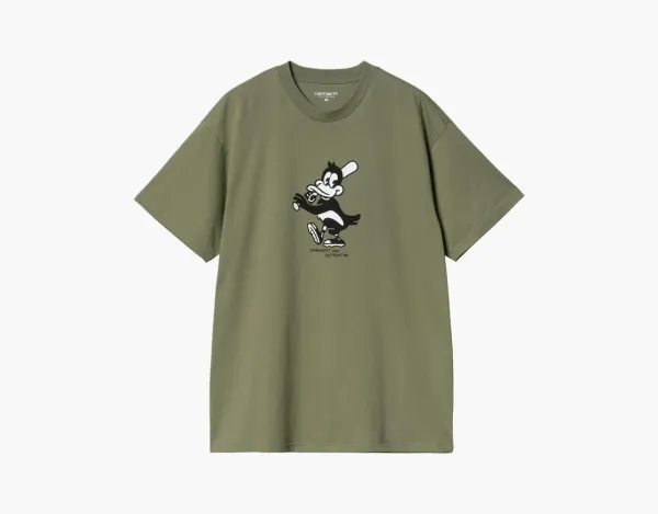 Carhartt WIP Home Run Mascot T-Shirt Olive