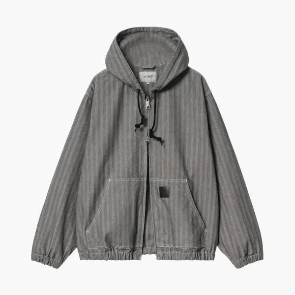 Carhartt WIP Menard Hooded Jacket Grey Herringbone